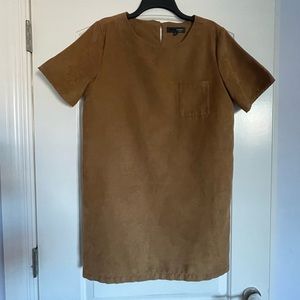 Faux Suede Shift Dress